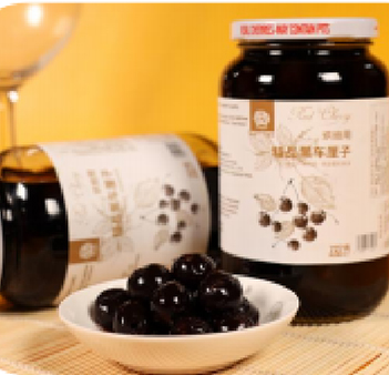 Black Cherries with Stems